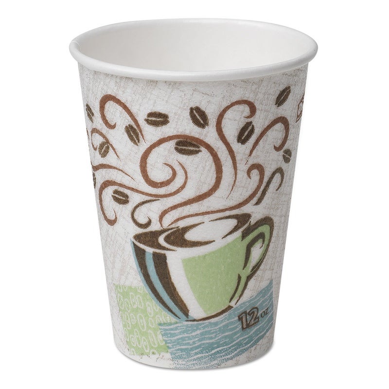 Georgia-Pacific DXE5356CD Dixie Hot Cups, Paper, 16Oz, Coffee Dreams Design, Pack of 50 - Image 1